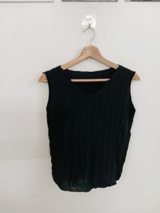 Sleeveless Black Top
