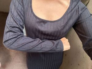 Elegant Long Sleeve Midi Dress