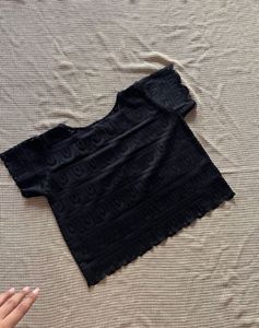 Elegant Black Textured Top