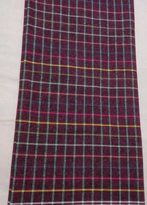 Maroon Checkered  Bath Cotton Towel