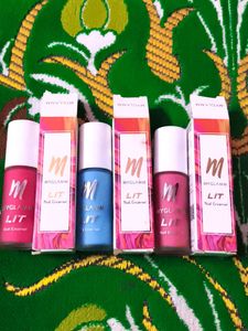 MyGlamm LIT Nail Enamel Set of 3 flex buy felicia