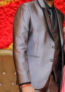 Shiny Grey -3 Piece Suit