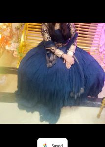 Elegant Gown In Beautiful Work With Dupatta