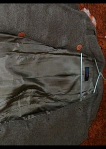 Wool Blend Military Coat