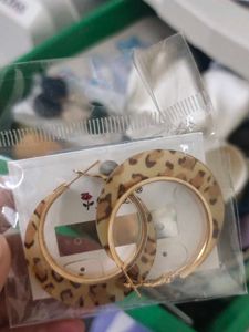 Leopard Print Hoop Earrings glamour
