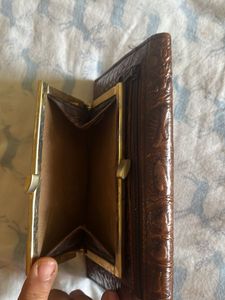 Wallet Brown Croc Embossed