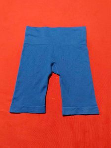 Blue High-Waist Gym &amp; Workout Shorts – XS