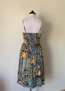 Boho Floral Print Midi Dress