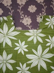 Green Floral Print Kurta