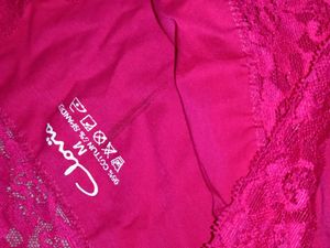 Lace Trim Pink Briefs