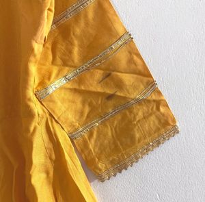 Branded Mustard Sharara Kurta Set