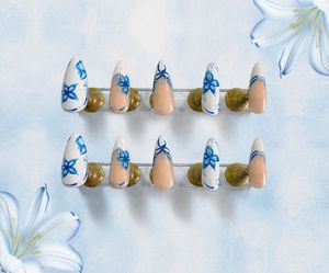 Blue Blossom French Tips