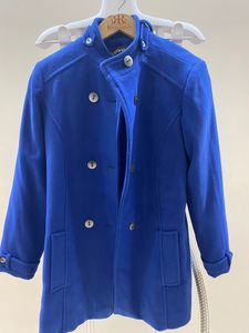 Royal Blue Double-Breasted Peacoat