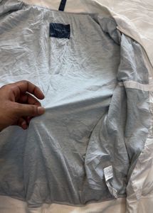 ZARA Men's White Bomber Jacket