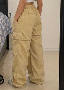 Beige Cargo Pants ( can be converted into shorts b