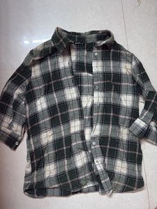 Plaid Button-Up Shirt