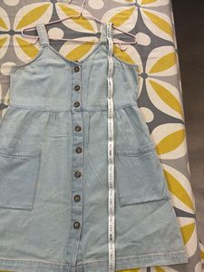 Light Wash Denim Button-Front Dress