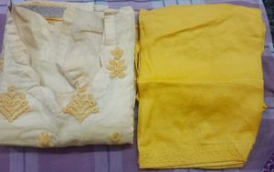 Chanderi Silk Embroidered Kurta With Salwar