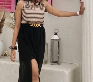 Double Slit Long Dress