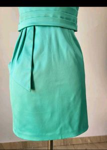 Stunning Strapless Teal Mini Dress