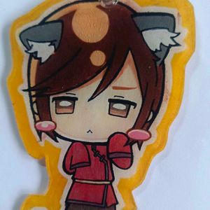 hetalia Hong Kong with cat ears keychain i made!
