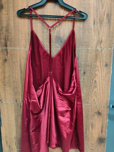 Satin Nightdress With Back Detail