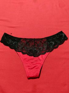 Lovehoney Black &amp; Red Lace Thong Panty