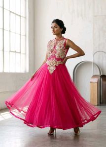 Stunning Pink Embroidered Gown