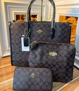 Coach 3-Piece Set - Tote, Pouch, Wallet