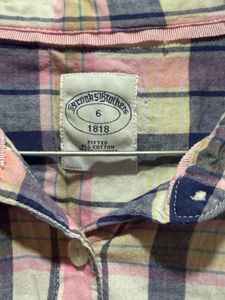 Checked Cotton Shirt 🩷🩵