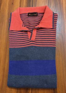 Men's Striped Polo T-Shirt