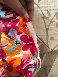 Colorful Floral Twist Bikini Top
