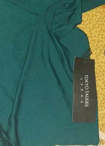 Stylish Teal One-Shoulder Top