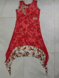 Beautiful Pink Floral Embroidered Anarkali