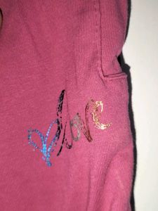 Pink Track Pants with Black Accents