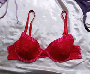 Red &amp; Pink Animal Print Bra