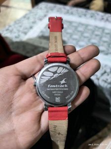 Fastrack Women's Watch - Red Leather