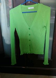 Bright Green Mango Cardigan