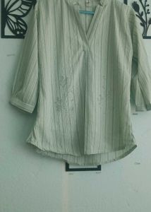 Striped Kurta with Embellishments