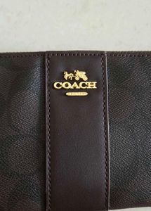 Coach Signature Canvas Wristlet
