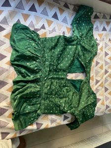 Green Tie-Dye Ethnic lehenga