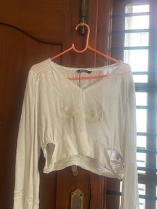 Elegant White Long Sleeve Top