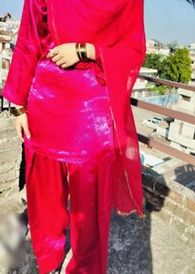 Farshi Shalwar Magenta pink color
