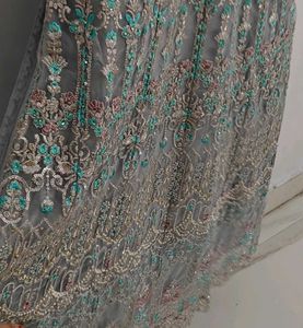 Elegant Embroidered Gray Ethnic Dress