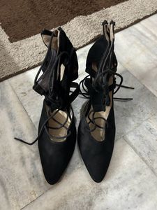 Black Heels With Laces