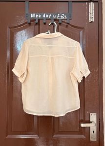 Sheer Button-Up Shirt