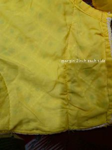 Embroidered Yellow Blouse with Mirror Work