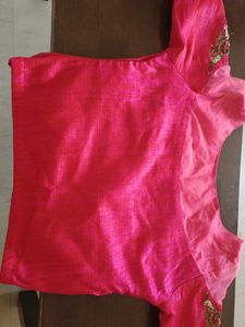Designer Pink Embroidered Blouse