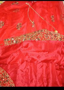 Red Embroidered Lehenga Choli Set