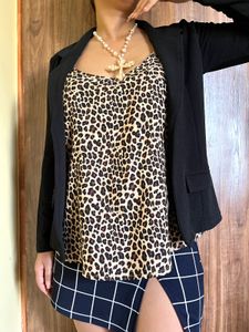 Black Open Front Blazer